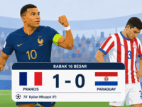 Mbappé Bawa Prancis Tekuk Paraguay, Tantang Maroko di Perempat Final Piala Dunia 2026