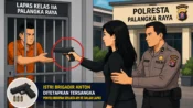 Polresta Palangka Raya Usut Tuntas Kasus Senpi di Lapas, Istri Almarhum Brigadir Anton Ditahan