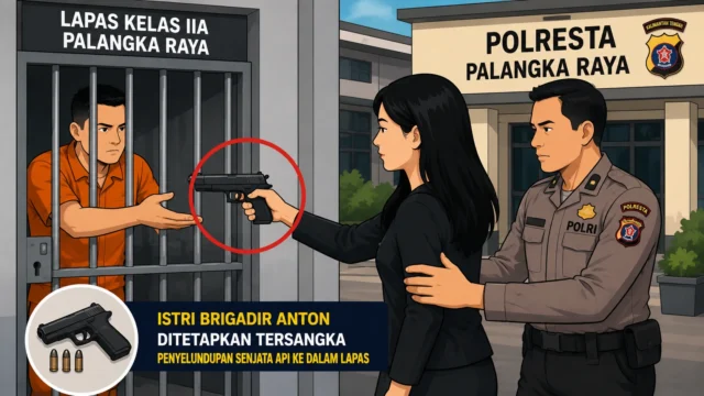 Polresta Palangka Raya Usut Tuntas Kasus Senpi di Lapas, Istri Almarhum Brigadir Anton Ditahan
