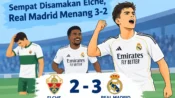Gol Menit Akhir Carlos Espí Bawa Real Madrid Taklukkan Elche 3-2