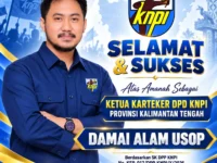 Damai Alam Usop Emban Mandat Persiapkan Musda KNPI Kalteng