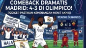 Madrid Comeback 4-3 atas Roma, Empat Wakil Italia Tumbang